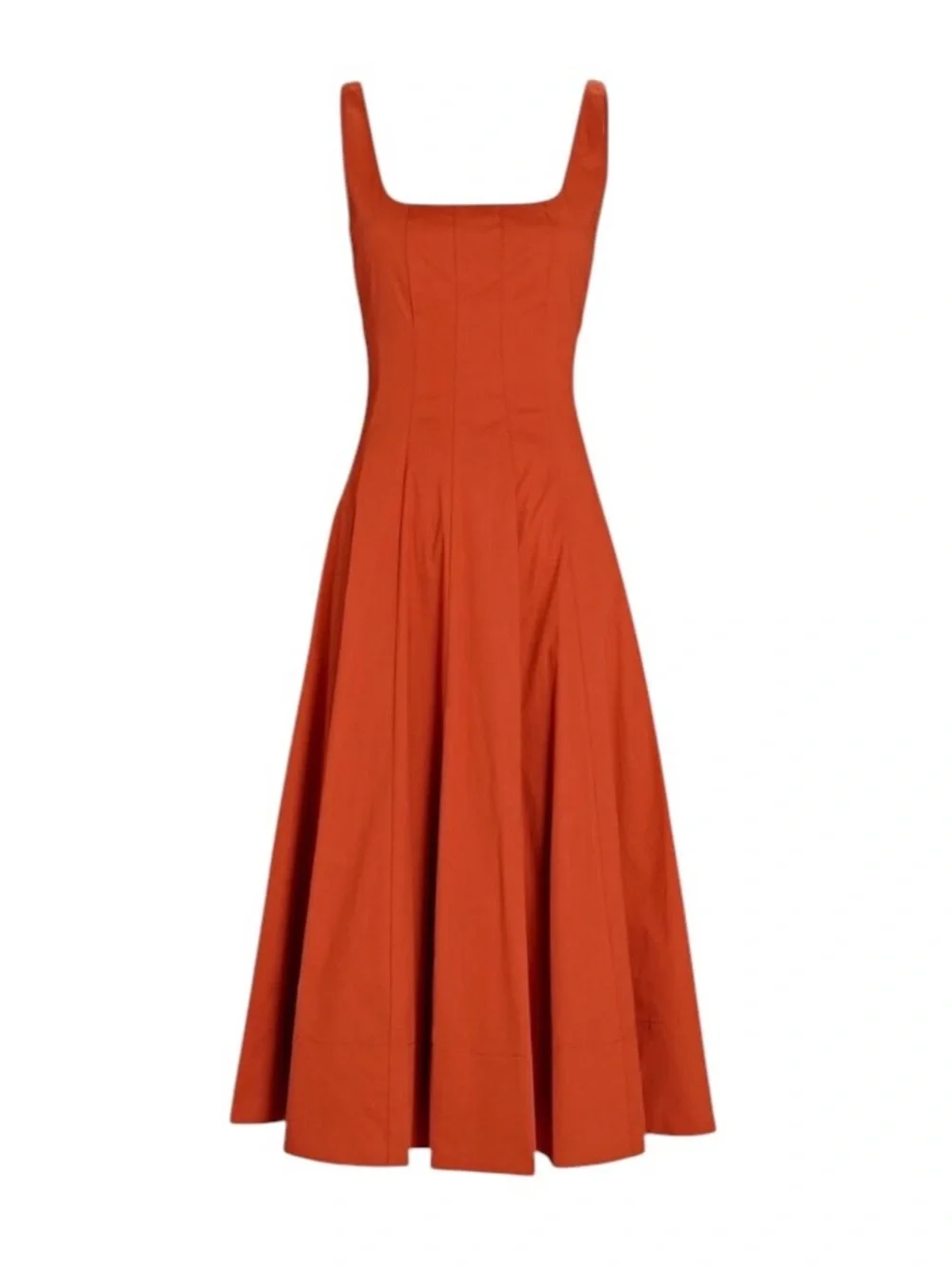 NWT Christian Lacroix Linen Blend Square Neckline Midi Dress Size 6 - Picture 3 of 9